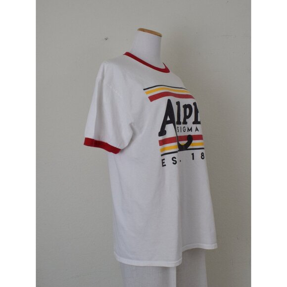 00s Alpha Sigma Tau Ringer‎ Tee size L - Picture 5 of 9
